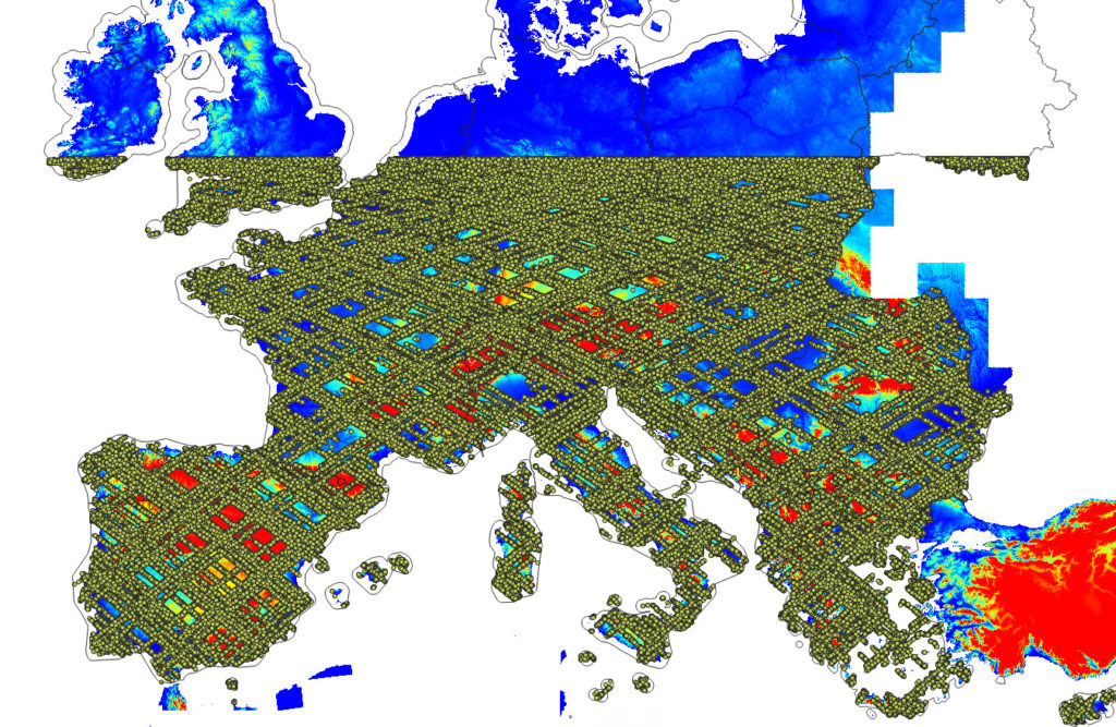 GEDI density training points Europe