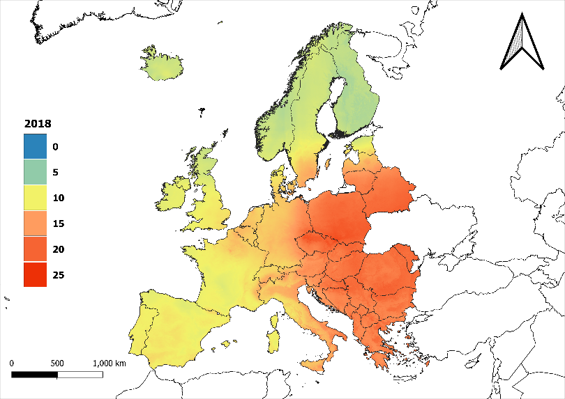 Compute Daily Particulate Matter (PM2.5) Predictions for Europe Using Machine Learning