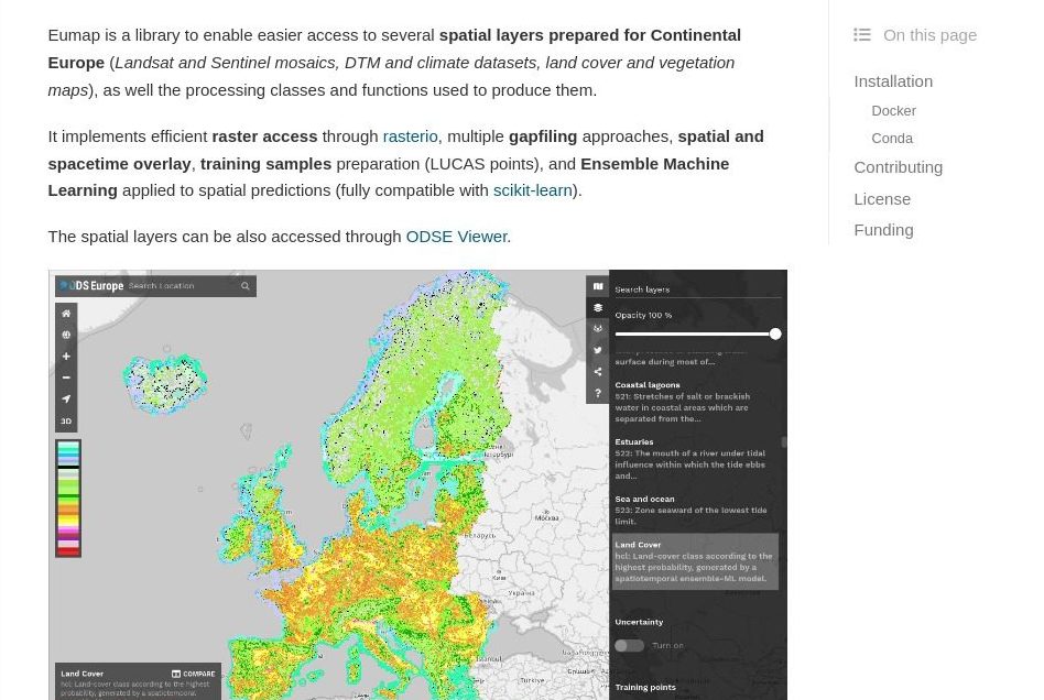 Official documentation automatically built from the eumap last version available at https://eumap.readthedocs.io.